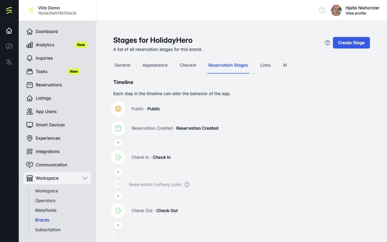 Journey & stage builder