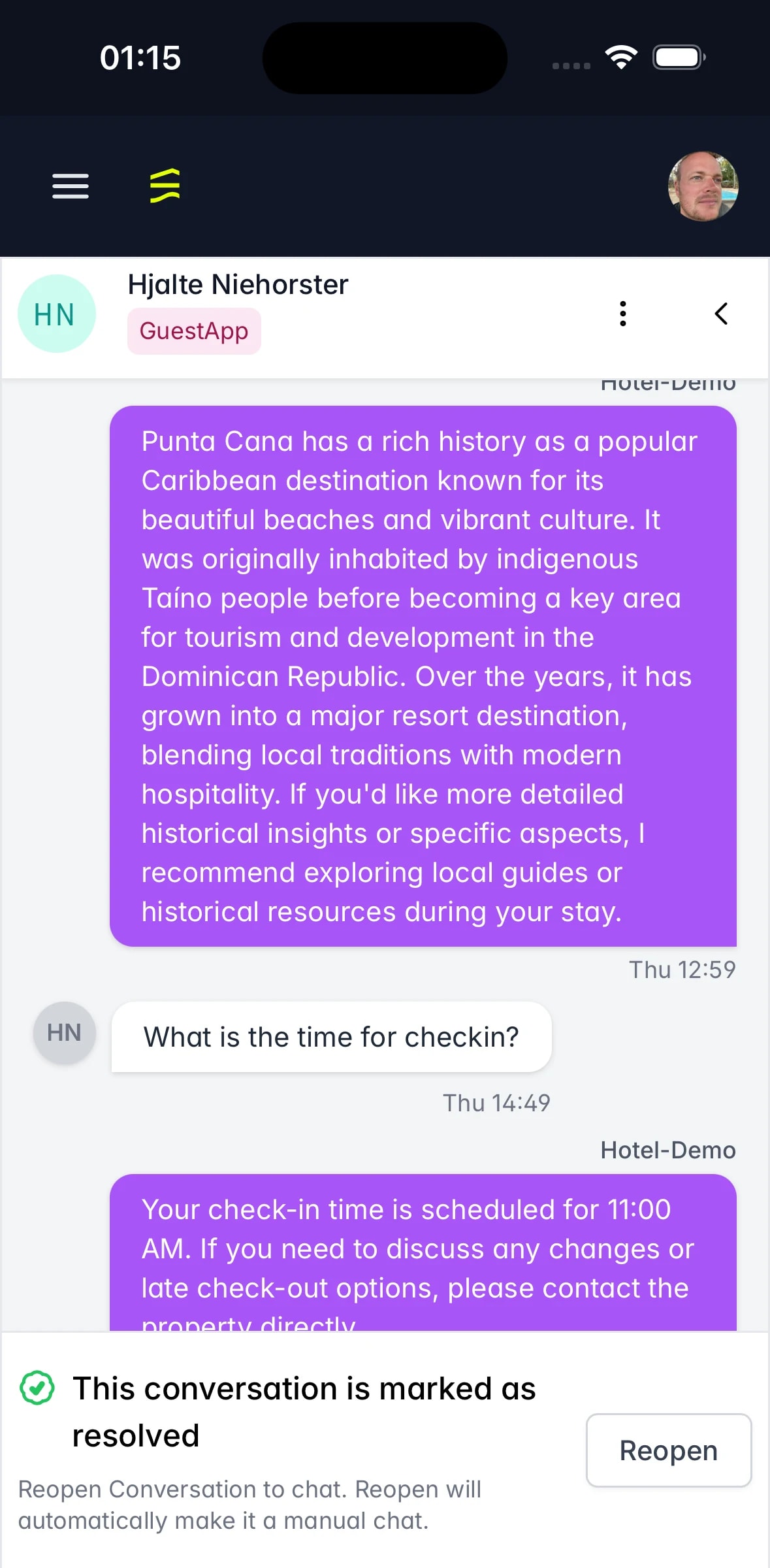 Replying from anywhere